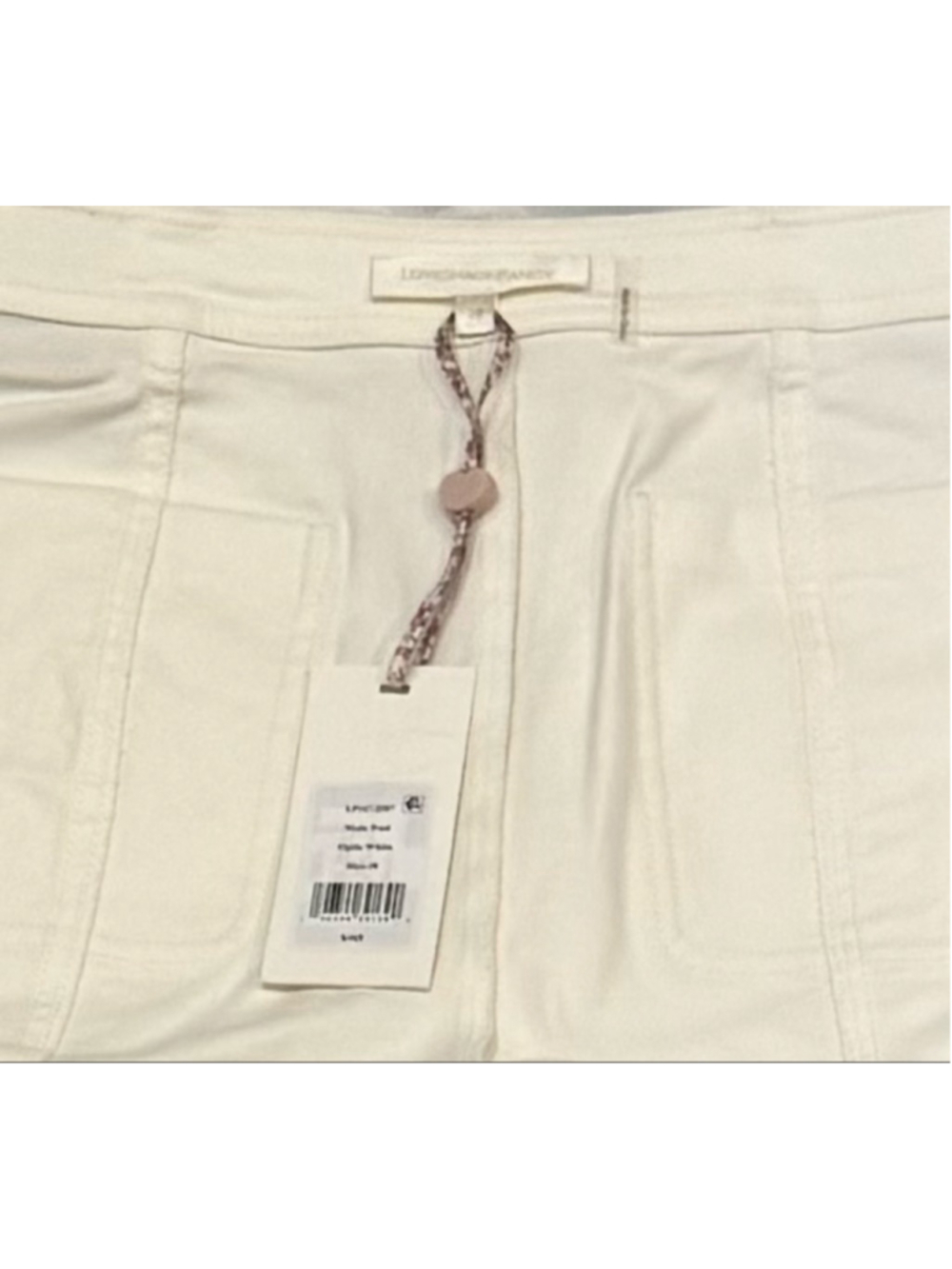 LoveShackFancy Maia Cropped Crochet Lace Pants Optic White Size 28 - Picture 8 of 9
